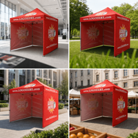 Tente pliante 3x3m avec cadre en aluminium et tube diamanté de 50mm, imperméable, pour publicité extérieure, salons professionnels et expositions