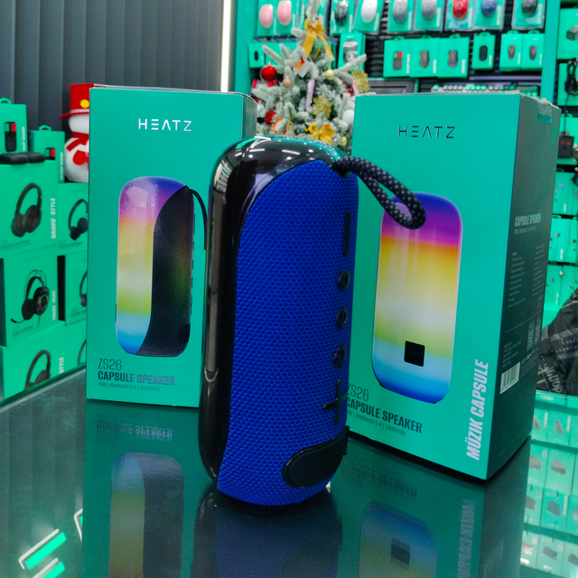 High-Power 12 W TWS Smart Speakers with Colorful LED Light Audio Capsule Speakers for Listening Music Version Button Pressing