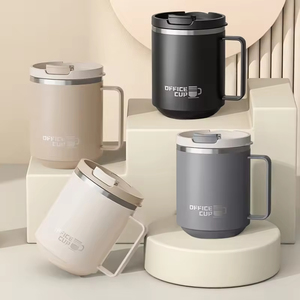 Tasses personnalisées 500 ml, gobelets de voyage, isolation sous vide, acier inoxydable 304, tasse à café avec couvercle - Product Image 1