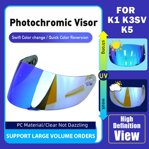 Visera fotocromática, lente de motocicleta, <span class=keywords><strong>Casco</strong></span> Shields, accesorios de motocicleta, piezas de vidrio para <span class=keywords><strong>casco</strong></span> <span class=keywords><strong>AGV</strong></span> K1 K3SV K5 - Product Image 5