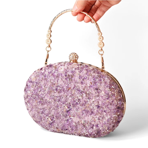 <span class=keywords><strong>Bolso</strong></span> de Noche con Pedrería en Oferta, <span class=keywords><strong>Bolso</strong></span> de <span class=keywords><strong>Fiesta</strong></span> con Decoración de <span class=keywords><strong>Piedras</strong></span> Redondas, <span class=keywords><strong>Bolso</strong></span> Cheongsam con Asa - Product Image 6