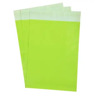 Free Sample fluorescent green polymailers custom postage bags polly mailer clothing packing bag