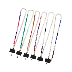 Catena per Telefono con Perle Colorate, Lunga 120cm, Catena Moda per Borsa e Telefono - Product Image 1