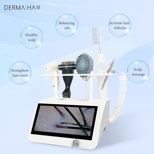 Dermasha 2024 mesin analisis kulit kepala detektor folikel pertumbuhan rambut pemijat kulit kepala US kompatibel CE bersertifikat garansi 1 tahun - Product Image 1