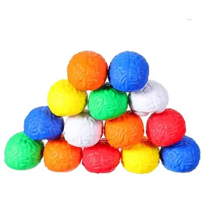 Venda quente Logotipo Personalizado cor Pu espuma Stress Reliever Antistress Bola brinquedo promocional Cérebro Stress Ball