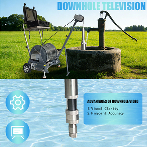 كاميرا فحص آبار المياه بكابل طويل 500 متر مع دوران 360 درجة ورؤية ليلية ومستشعر CCD وتسجيل DVR بجودة صناعية - Product Image 1