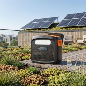 Station d'alimentation portable tout-en-un S1200, générateur solaire 1200W, onde sinusoïdale pure, LED intégrée, sorties multiples - Product Image 5