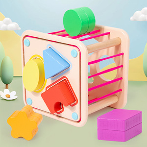 Cubo Educativo Multifunzionale <span class=keywords><strong>per</strong></span> <span class=keywords><strong>Bambini</strong></span>, Gioco <span class=keywords><strong>di</strong></span> Abbinamento Forme <span class=keywords><strong>per</strong></span> lo Sviluppo della Motricità Fine - Product Image 2