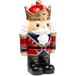 Estatua personalizada de resina para decoración navideña, estatua de resina del Reino de la barba, soldado blanco y negro afroamericano, <span class=keywords><strong>cascanueces</strong></span> - Product Image 3