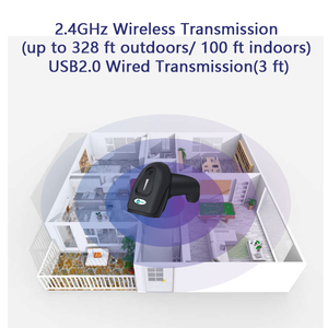 1D 제 2 무선 바코드 스캐너 3 별 바코드 독자 YC600 - Product Image 4