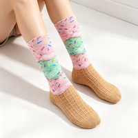 Chaussettes personnalisées imprimées en 3D, impression numérique couleur intégrale, chaussettes de sport amusantes et originales pour un usage quotidien, cadeau, fabricant OEM ODM
