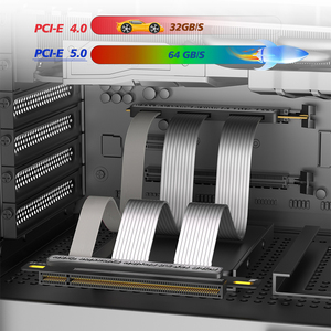 Câble d'extension PCIe 5.0 16X haute vitesse avec installation verticale à 90/180 degrés pour GPU PC de bureau/portable en stock – Extension PCIe 5.0 16X - Product Image 2