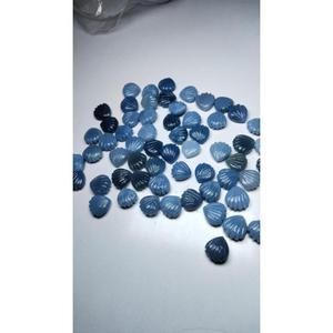 Opale bleue naturelle 12x12mm, coquille d'opale, pierre précieuse bleue, opale naturelle pour bijoux, pierre précieuse en vrac, opale bleue - Product Image 4
