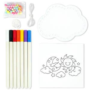 Kit per Creare Acchiappasole con Perline e Pennarelli Acrilici per Bambini, Set Artistico Fai-da-Te con Tema <span class=keywords><strong>Sole</strong></span> e Luna - Product Image 2