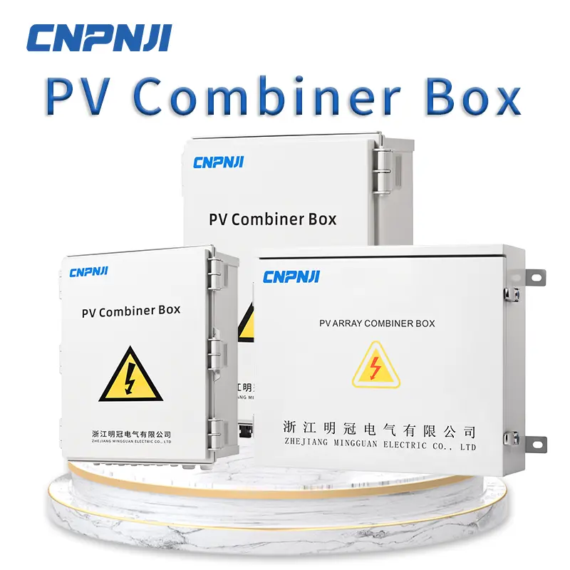 태양계 DC PV 결합기 상자 4 현 입력 1 출력 SPD 및 퓨즈 500V IP65 Ccombiner 상자