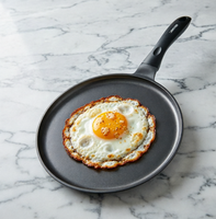 Poêle à crêpes carrée noire antiadhésive, multi-usages, corps en aluminium durable, compatible four, sans PFOA, poêle plate Tawa avec poignée anti-chaleur