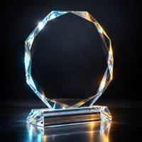 Hypercrafts Trofeo cristal award verre blanc bon marché événements sportifs Souvenirs K9 plaque de cristal trophée de récompense en verre