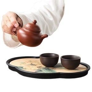<b>Tea</b> <b>Tray</b> Irregular Shape Dry Brewing <b>Tea</b> Table With Fruit Bird Design Easy To Clean For <b>Tea</b> Ceremony Accessories - Product Image 5