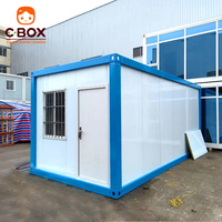 Cbox Edificio de Dormitorios de 2 Pisos, Alojamiento para Personal de Doble Planta, Casa Contenedor Modular Prefabricada Desmontable con Múltiples Habitaciones