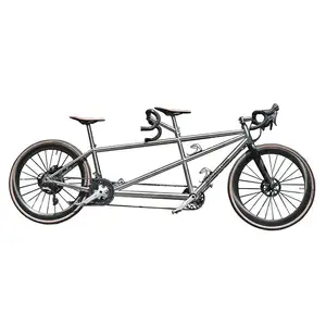 Customized Tandem Titanium Bike twin Bicycle 700C*45C