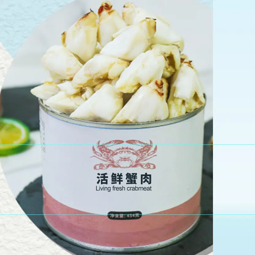 Fábrica vender diretamente processados congelados frutos do mar enlatados frescos Pronto para comer ou cozido pasteurizado refrigerado caranguejo garra carne