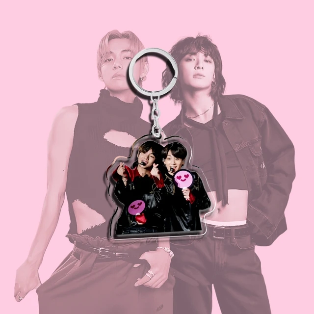 KPOP Idol Bangtan Boys JK V Jungkook Taekook Keyring