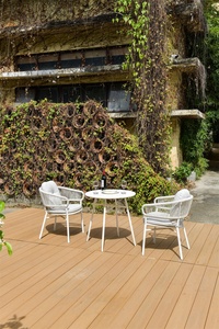 Bộ Đồ Nội Thất Ngoài Trời Ghế Mây Thủ Công Mây Đan Ghế Màu Trắng Thiết Kế Hiện Đại Ghế Chống Nước - Product Image 2