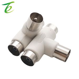 Adaptador de <span class=keywords><strong>TV</strong></span> por Cable, Conector Triple, 1 a 2 Hembra, Distribuidor de <span class=keywords><strong>Señal</strong></span> RF - Product Image 4