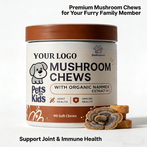 OEM/ODM Champignon Queue de dinde pour chiens avec Crinière de lion biologique - Extrait 8:1, Friandises à mâcher aux champignons pour l'immunité, le soutien des articulations et de la colonne vertébrale - Product Image 4