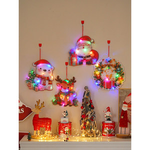 Décoration de Noël Lumineuse en PVC : Pendentif Renne et Bonhomme de Neige, Cadeau pour Enfants, Guirlande Lumineuse DIY, Ornement pour Personnes Âgées - Product Image 1