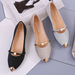 Женские туфли с острым носком, корейский стиль, Повседневная Уличная одежда, офисная кожаная обувь на плоской подошве, Резиновая мягкая подошва - Product Image 2