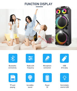 Enceinte de fête double 12 pouces Parlante Big TWS rechargeable de bonne qualité avec lumière cool, double microphone sans fil BK-1230 DR-1230 - Product Image 4