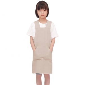 Leinen Baumwolle Schürzen Kinder Kinder Kreuz Riemen Leinen Küche Kind Schürze Schule Kittel & Schürze - Product Image 2