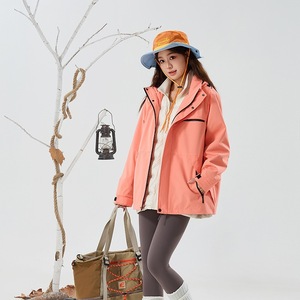 Chaqueta Cortavientos para Mujer con Forro Interior, Color Sólido en Contraste, Abrigo de Trabajo para Invierno - Product Image 2