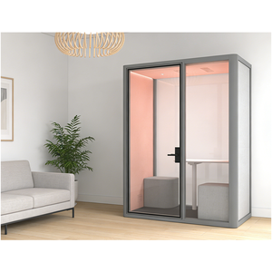 Современная переговорная капсула Graki M из алюминиевого сплава со встроенным диваном-кроватью и местом для хранения, средний размер - Product Image 1