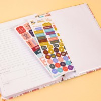 Agenda spirale personnalisé A5, couverture rigide, carnet de budget avec autocollants