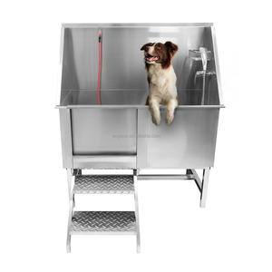 Station de bain pour chien, baignoire professionnelle en acier inoxydable pour toilettage canin avec rampe - Product Image 2