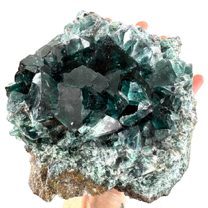 Bán buôn Chất lượng cao tự nhiên màu xanh đậm fluorite cụm thô thô Mẫu chữa bệnh đá tuyệt vời pha lê thủ công mỹ nghệ cho quà tặng - Product Image 2