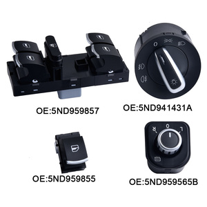 4 Chiếc Công Tắc Điều Khiển Cửa Sổ Chính Bộ Nút Đèn Sương Mù Đèn Pha Gương Cho V W J Etta 6 Golf GTI 5 6 Tiguan <span class=keywords><strong>Passat</strong></span> B6 CC - Product Image 2