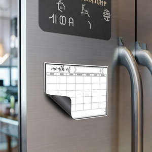 Planificateur mensuel magnétique effaçable à sec de qualité supérieure pour réfrigérateur et bureau, feuille de calendrier magnétique flexible avec revêtement PET résistant aux taches - Product Image 6