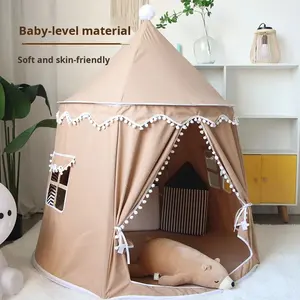 Tienda India de Gran espacio para niños, juego interior portátil, casa de gateo Unisex, <span class=keywords><strong>Castillo</strong></span> de piel de melocotón, <span class=keywords><strong>juguete</strong></span> suave de terciopelo - Product Image 6