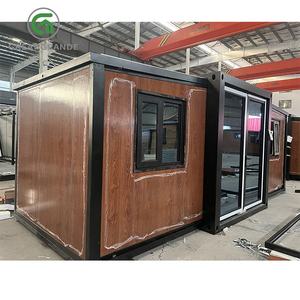 Contenedor plegable de casa modular extensible de lujo de 10 pies Casa de piso prefabricada Puerta de vidrio lista para usar Casa Contenedor plegable - Product Image 2