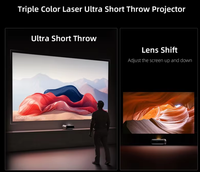 Projecteur laser triple couleur DLP UST 4K UHD JMGO O3 Ultra 4G+64G 3100 lumens CVIA Android portable avec haut-parleurs intégrés pour la maison