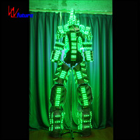 Costume LED Mecha Armor Cyberpunk pour Spectacle Scénique, DJ, Festival, Défilé, Soirée en Boîte de Nuit, Événement de Danse, Show