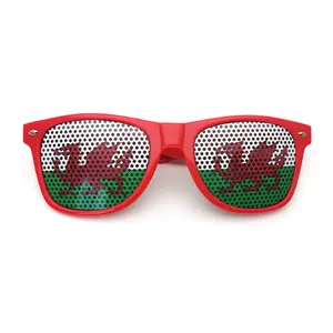 Солнцезащитные очки Welsh, высокое качество, с флагом страны, красные, недорогие очки для мелочей