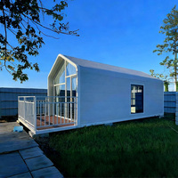 Maison miniature préfabriquée personnalisable portable, bâtiment de conteneur préfabriqué, résidence modulaire, micro-maison, bureau 20.2 ㎡