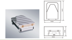 Galaxy Wardrobe 180 Degree Revolving <strong>Ironing</strong> <strong>Board</strong> Functional Hardware Soft Close Folding Metal Build Closet <strong>Wall</strong> <strong>Mount</strong> 400mm - Product Image 4