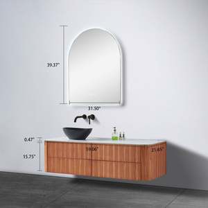 Affordable <b>Bathroom</b> Cabinet with <b>Smart</b> LED <b>Mirror</b> Professional Manufacturer's New Waterproof <b>Bathroom</b> Vanities With Single Sink - Product Image 2