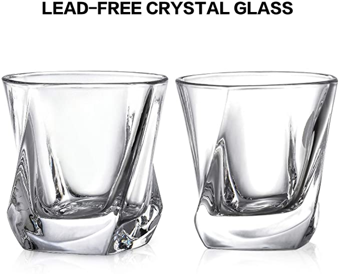 Whiskey Glasses Non-Leaded Crystal Glasses, Wine Accessories for Whisky Cocktails