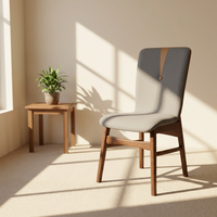 Chaise de conférence haut de gamme de style nordique MULIGNA, dossier simple et moderne, chaise de salle à manger en bois massif pour la maison et les restaurants